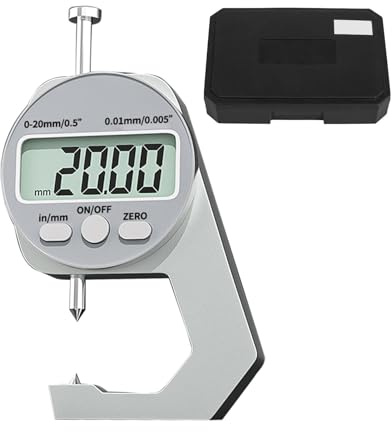 Calibrador Micrométrico Con Pantalla LCD - Medidor De Espesor De Conversión De Unidades De Precisión | Micrómetro De Calibre De Espesor Digital Electrónico, Medidor De Espesor Electrónico Portátil Par