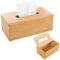 Lvjkes Caja Pañuelos Papel, Caja Pañuelos Cosméticos con Tapa Abatible, Car Tissue Holder Rectangular de BBambú, Suave y Sin Rebabas, Adecuado para Baño, Dormitorio, Oficina, Salón y Cocina