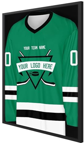 26x37 XL Shadow Box Frame, Jersey Display Case with Grade A Natural Pine Wood Acrylic Front Jersey Frame for Hockey, Soccer, Basketball, Football Uniform Shirts, Black