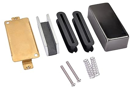 Gitarren Tonabnehmer Kupfergehäuse Gb1003 für E-gitarren Doppelspulen | Kunststoff und Kupfer, Selbstgemacht Ersatzteil für Doppel Humbucker, Passend bei Reparatur und Austausch Am Instrument