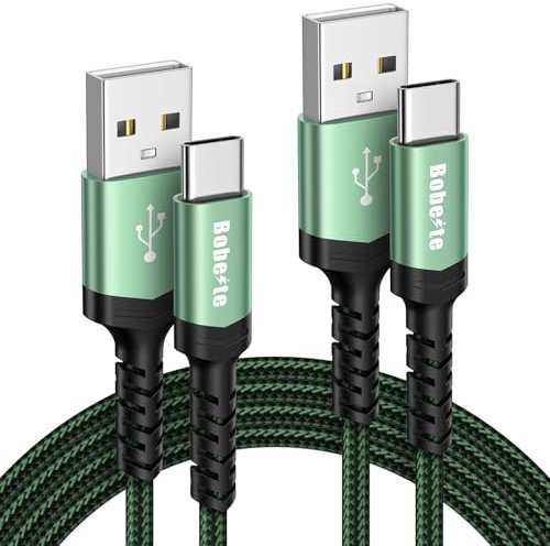 Cavo USB C, Cavo USB Type C 3M 2Pezzi Ricarica Rapida Caricabatterie Tipo C per Samsung Galaxy S24 Plus Ultra S23 S22 S21 A55 A54 A34 iPhone 16 15 Plus Pro Max Redmi Note 13 12 Pro 11 Switch PS5