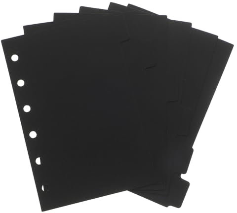 CAXUSD 4sets Binder Dividers 6 Ring Dividers for Notebook for Binder 6sheets*4