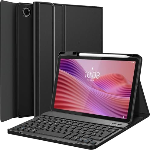 Wineecy Tastatur Hülle für Lenovo Tab 10.1 Zoll 2025 Tablet (TB311FU/TB311XU), Slim Schutzhülle mit Magnetisch Abnehmbare Kabellose Deutsches QWERTZ Tastatur