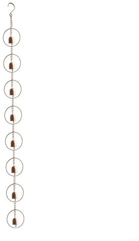Springwillfly Metal Decorative Rain Chains,Rain Chain Rain Water Catcher,Outdoor Rain Chains, For Roofs, Awnings, Sheds, Pavilions, Garden Sheds(bell)