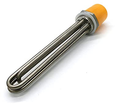 XLANDALYUEFA Water heater parts Full 304 Stainless Steel Water Heating Element 1 1/4 Electric Immersion Heater For Solar Water Tank 220V 380V(380v 210mm 4.5kw)