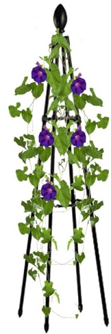 Misaakoeq Treillis de Jardin pour grimpantes, Support extérieur pour clématites, Tour obélisque en métal antirouille, Treillis de Jardin en rotin pour grimpantes/Fleurs