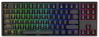 SHRGOMPIT Clavier mécanique for Ordinateur Portable avec Modes rétroéclairés RVB Clavier de Jeu mécanique Filaire rétroéclairé à 87 Touches