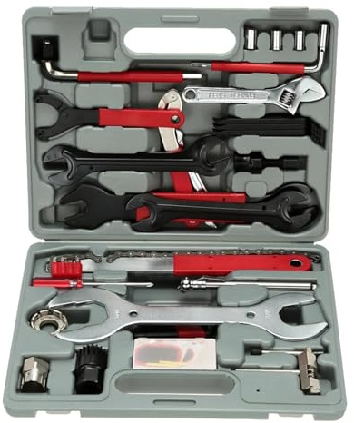VNNHGB Kit de réparation de vélo Portable Multifonctionnel pour vélo, kit d'outils de réparation de vélo Comprenant différents Types d'outils en Acier au Carbone. Kit d'outils pour vélo