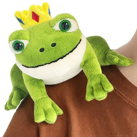 Beeadore Frog Plush 3.93, Green Frog Stuffed Animal Shoulder Plush Toy Gifts Costume for Girls Kids