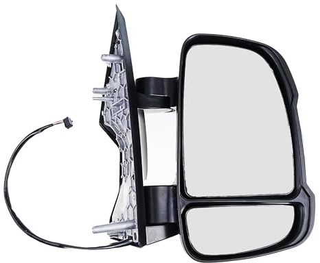 LEVANLIGHT Right Driver Side Short Arm Electric Wing Mirror, 10 Pin Heated Folding Replacement Fit for Citro en Re lay Peu geot Boxer 2006-2019 Replace# 735590780 735603253