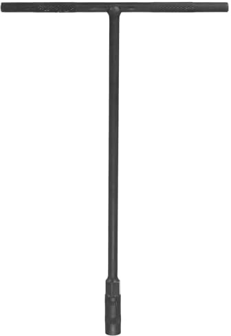 sourcing map T-Handle Wrench Socket 10mm Metric High Carbon Steel 6-Point Spanner Socket with Long Reach for Motorcycle Bicycle Car Repair, Gray-Black