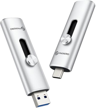 PHIXERO Extern SSD 1 TB, externa hårddiskar 1 TB upp till 1 100 MB/s, USB C Portable SSD för iPhone 16/laptop/Mac