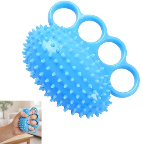 Handübungsball, Handtrainer Fingertrainer–Griffstärkung und Flexibilität, Weich Gummi Fingertrainer Ergotherapie, Handmuskeltrainer für Hände Therapie Arthrose, Finger Training, Lindert Stress(Blau)