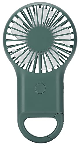 Hiraith Ventilador de Mano Ventilador Portátil con Clip Carga USB Mini Ajustable de 3 Velocidades Luz Colorida Batería Incorporada con Diseño de Grillete para Uso (DE verde)