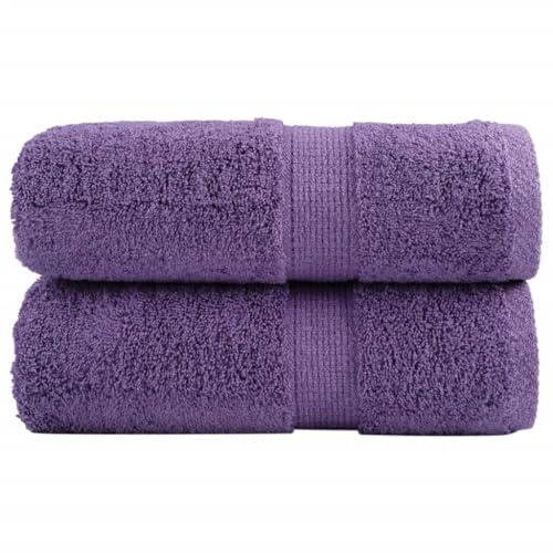 sephironlbb SOLUND Lot de 2 serviettes de toilette de qualité supérieure - Violet - 30 x 30 cm - 600 g/m² - En coton éponge doux - Pour salle de bain, sauna, spa, bien-être