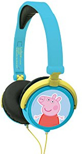 Lexibook, Peppa Wutz, Stereo-Kopfhörer, blau/grün, HP015PP | kindgerecht, faltbar, verstellbar, blau/grün
