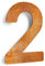 Vintage Hausnummer 2 - massiv, wetterfest & langlebig - 14 cm groß - mit Befestigungsmaterial - Retro Design Hausnummern-Schild N-01-2-R