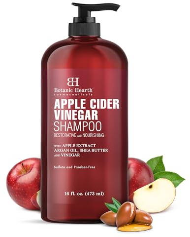 Botanic Hearth Apple Cider Vinegar Shampoo | Clarifying And Nourishing, Reduces Itchy Scalp, Dandruff & Frizz | Sulfate Free, For All Hair Types, Men And Women | 16 Fl Oz (473 ml)