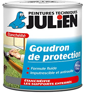 Julien Peinture Vernis Noir - Goudron de Protection - Noir Satin 2,5L