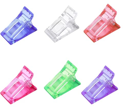 Clip per Unghie, 6 Pcs Clip per Unghie in Gel, Clip per Estensioni per Unghie, Clip di Punte per Unghie in Plastica, Clip per Unghie Colorate, Manicure Strumento
