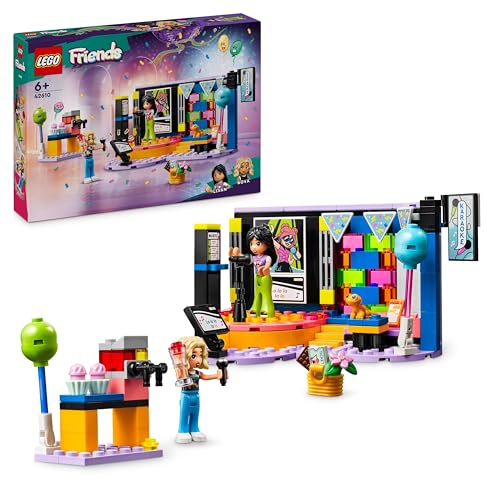 LEGO 42610 Friends Le Karaoké, Jouet Musical avec Poupées et Figurines Liann et Nova et un Gecko