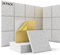 Lot de 24 Mousse Acoustique Autocollante, Panneaux Acoustique Haute Densit 230kg/m³, 30x30x1cm Mousse Anti Bruit Mural pour Studios d'enregistrement, Salles de Musique, Bureau, Salle de Jeux