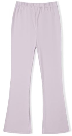 loyboon Baby flicka flare leggings för småbarn – fleece värmande pull-on stretchleggings, fotlösa, mjuka klockband byxor, Lila leggings för baby flicka, 7-8 år
