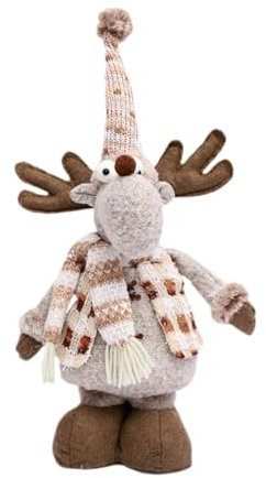 Oshhni Weihnachtsfigur Weihnachtsschmuck Stofftier Dekoration für Weihnachtstür Wohnung, Elch
