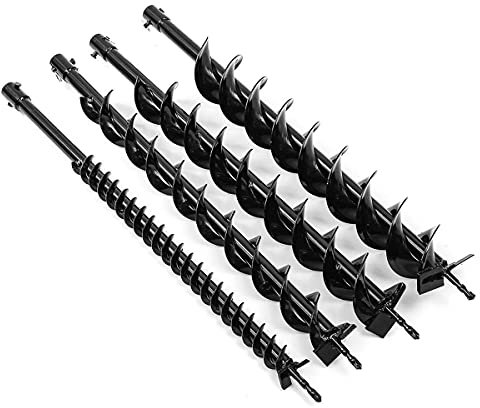 800mm Earth Drill Dual Blade Auger Drill Bit Fence Borer for Earth Petrol Post Hole Digger Power Tool Accessories 40/60/80/100mm Earth Auger Metal (Hole Diameter : 40mm)