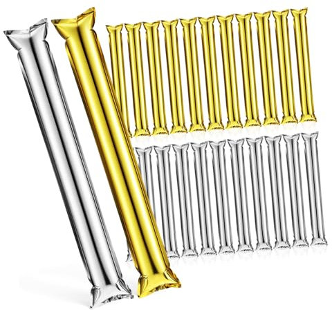 IMIKEYA 24pcs Inflatable Noise Sticks Clappers for Football Games Parties and Events Lightweight Quick Inflation Bright Colors Easy to Carry Cheering Noisemakers