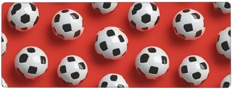 Gaming-Mauspad mit modernem Fußball-Druck, 30,5 x 80 cm, großes Mauspad, Computer-Tastatur-Pad, Schreibtischunterlage, rutschfeste Schreibtischunterlage für den Schreibtisch, Mauspad für Büro, Zuhause