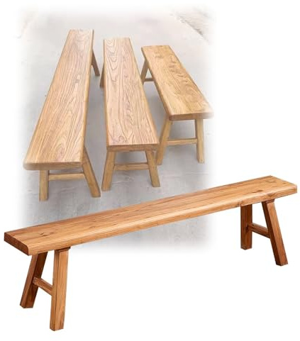 Generisch Bauernbank Fürs Fußende, Rustikale Sitzbank, Schmale Vintage-Holzbank Für Den Eingangsbereich, Schlafzimmer Oder Flur, Bettbank Rustikal Braun Für Das Innenbereich(90 * 26 * 45 cm)