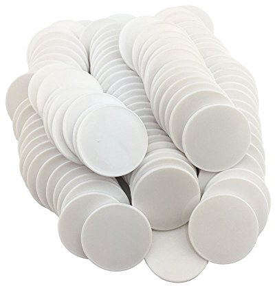 Smartdealspro Jetons de poker en plastique opaque, 40 mm, avec boîte de rangement (blanc)