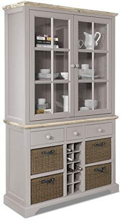 Florence Truffle Display Cabinet with Wine Rack and wipe clean storage baskets. Assembled dresser. Quality