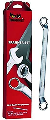 TENG TOOLS 6308 Double Ring Spanner Set 8 Pieces