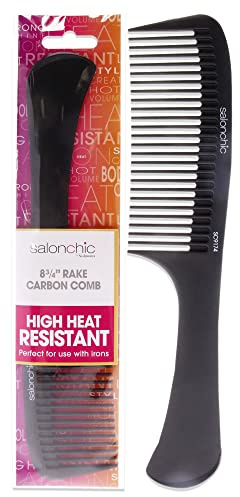 SalonChic Rake Carbon Comb 8.75 for Unisex 1 Pc Comb