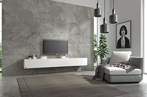 Wuun® TV Lowboard I 100cm-280cmI TV Board hängend Hängeschrank Wohnwand/Somero/Eiche