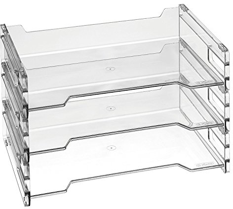 Herlitz 3 x Briefablage A4 quer transparent