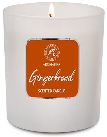 Bougie Parfumée Pain d'épice - Bougie Aromathérapie - Bougie de Cire de Soja - Bougie Luxe et Sensuelle - Désodorisant pour la Maison - Bougie Parfumée en Jarre - Idée pour Anniversaire - Noël