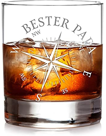 AMAVEL Whiskyglas med gravyr, tumbler glas bästa pappa, fars dagspresent, graverad whiskytillbehör, whiskypresenter till män, födelsedagspresent till fäder, whiskyglas 320 ml