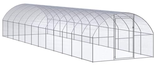 vidaXL Outdoor-Hühnerstall 3x12x2 m Verzinkter Stahl
