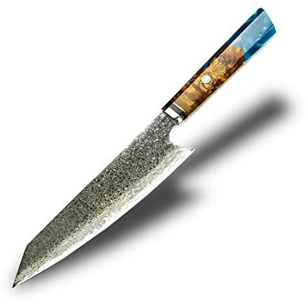 1 PCS Chef Couteau Couteau Damas Couteaux de cuisine VG10 8 pouces Damas Steel Kiritsuke couteau à la maison Outils de cuisson en acier inoxydable Sharp couteau