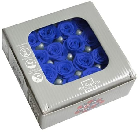 Générique VERDISSIMO Rosa Stabilizzata Mini Principessa da 2 a 2,5 cm di diametro (Dark Blue)