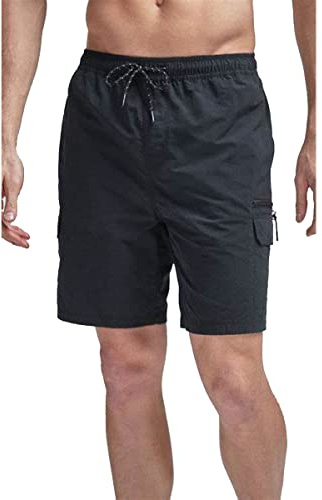 SKT Men's Swim Trunks Board Shorts Swimming Shorts Quick Dry Summer Beach Shorts Cargo Pockets mesh Lining