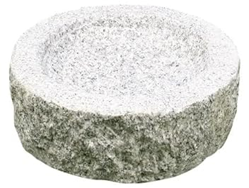 Gebrüder Lomprich Vogelbad aus Granit 10 cm hoch - Vogeltränke mit 2 Liter Fassungsvermögen auch für größere Vögel