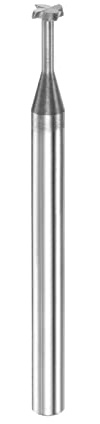 sourcing map T Schlitz Schaftfräser Fräser 4mm Schnitt 1mm Tiefe 4mm Schaft Solid Hartmetall 4 Flöten für Aluminum Kupfer Zinklegierung