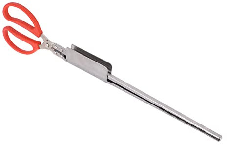 Pinza a forbice per pesce, design a punta scanalata, resistente al calore, lunghezza 51 cm, per pesca all'aperto (bocca dritta), Bocca dritta