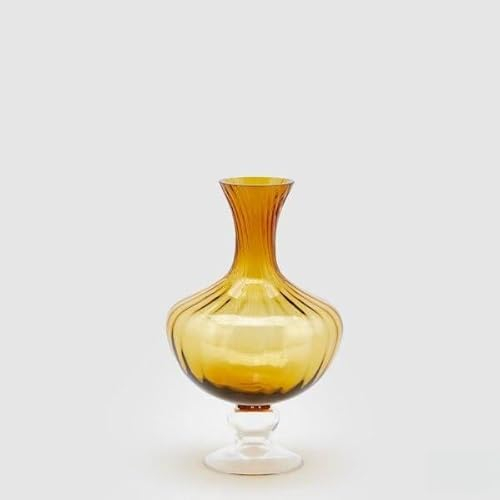 EDG Enzo De Gasperi Vaso Anfora Righe H 30 Cm D 20 Cm Scatola Regalo Amber