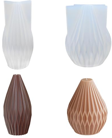 2 Stück Kerzen Silikonform Zylinder Kerzenform Gießform Silikon Stumpenkerzen Formen 3D Kerzengießform Silikon Form für Kerzen Seife Schokolade Harzguss Handwerk Wachs Kerzenherstellung Form