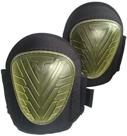DETERMONDO Ginocchiere Lavoro con Comodo Cuscino Interno in Gel Professionali Cinghie Regolabili Ginocchiere Piastrellista Muratore Antiscivolo Resistenti